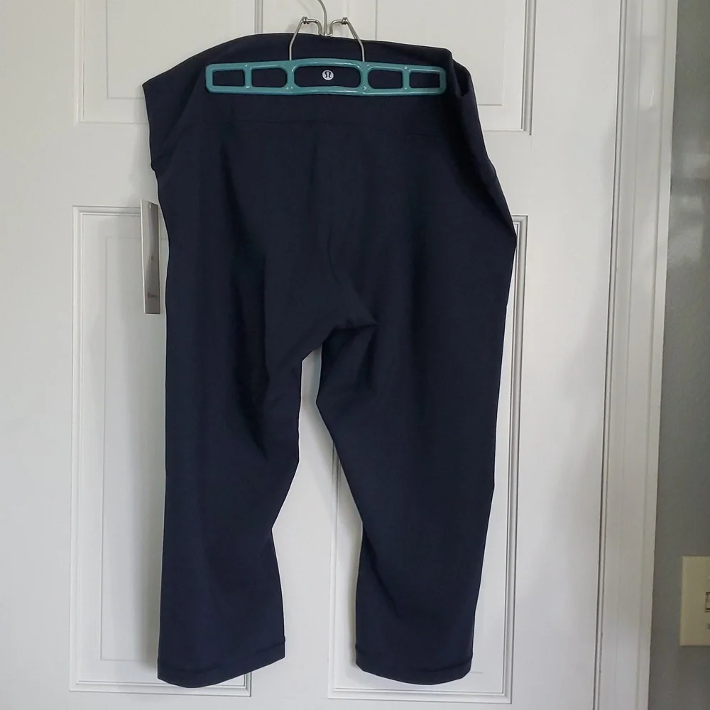 NWT Lululemon Wunder Under HR Crop 21in Leggings Sz 20 True Navy